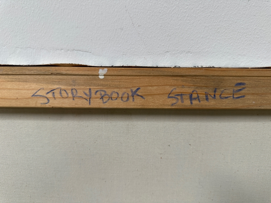 Gerrit Greve (1948-2024, Cardiff by the Sea, CA) Original Acrylic Drip Painting On Canvas Titled 'Storybook Stance' Signed Lower Right 30' X 40' Estimate $1,200 - $1,500 [Photo 7]