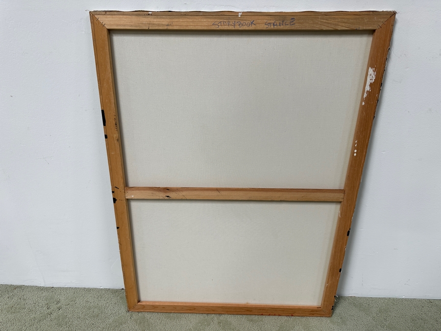 Gerrit Greve (1948-2024, Cardiff by the Sea, CA) Original Acrylic Drip Painting On Canvas Titled 'Storybook Stance' Signed Lower Right 30' X 40' Estimate $1,200 - $1,500 [Photo 6]