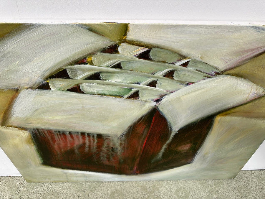 Gerrit Greve (1948-2024, Cardiff by the Sea, CA) Original Acrylic Painting On Canvas Titled 'Box 003' Signed Verso Dated 2004 40' X 30' Estimate $1,200 - $1,500 [Photo 4]