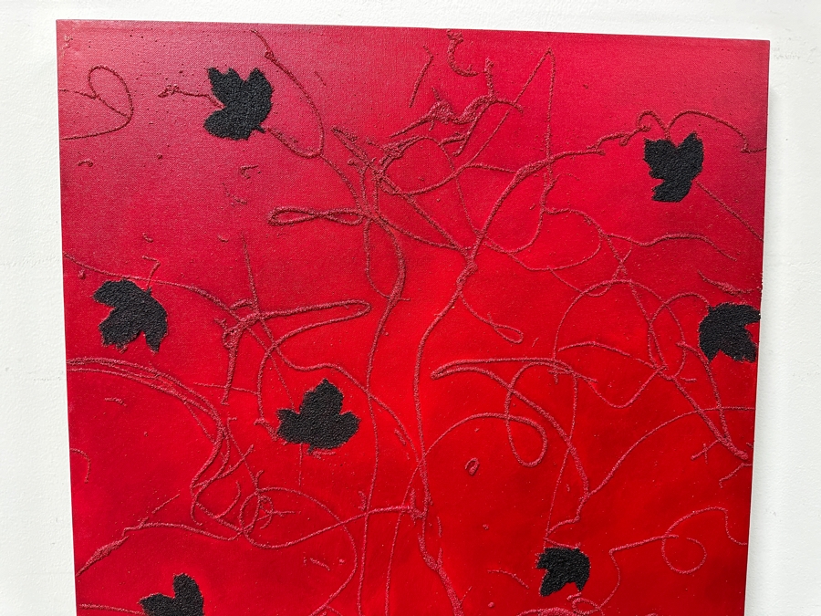 Gerrit Greve (1948-2024, Cardiff by the Sea, CA) Original Acrylic Mixed-Media Sand Painting On Canvas Titled 'Perfect 19' Signed Verso Dated 2000 24' X 48' Estimate $1,200 - $1,400 [Photo 2]