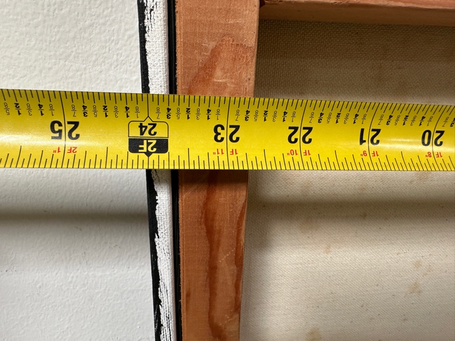 Gerrit Greve (1948-2024, Cardiff by the Sea, CA) Original Acrylic Mixed-Media Sand Painting On Canvas Titled 'Perfect 19' Signed Verso Dated 2000 24' X 48' Estimate $1,200 - $1,400 [Photo 10]