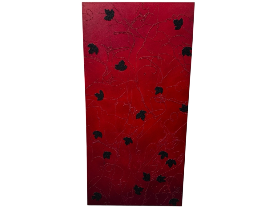 Gerrit Greve (1948-2024, Cardiff by the Sea, CA) Original Acrylic Mixed-Media Sand Painting On Canvas Titled 'Perfect 19' Signed Verso Dated 2000 24' X 48' Estimate $1,200 - $1,400