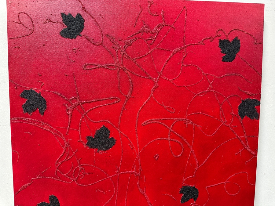 Gerrit Greve (1948-2024, Cardiff by the Sea, CA) Original Acrylic Mixed-Media Sand Painting On Canvas Titled 'Perfect 19' Signed Verso Dated 2000 24' X 48' Estimate $1,200 - $1,400 [Photo 3]