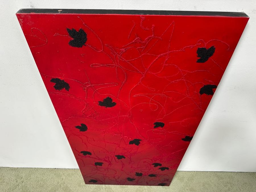 Gerrit Greve (1948-2024, Cardiff by the Sea, CA) Original Acrylic Mixed-Media Sand Painting On Canvas Titled 'Perfect 19' Signed Verso Dated 2000 24' X 48' Estimate $1,200 - $1,400 [Photo 7]