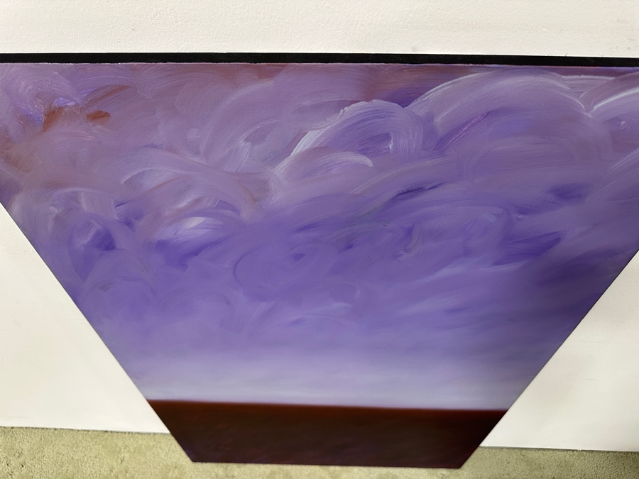 Gerrit Greve (1948-2024, Cardiff by the Sea, CA) Original Acrylic Painting On Canvas Titled 'No. 2' Signed Lower Right And Verso Dated 1995 48' X 30' Estimate $1,400 - $1,800	 [Photo 6]