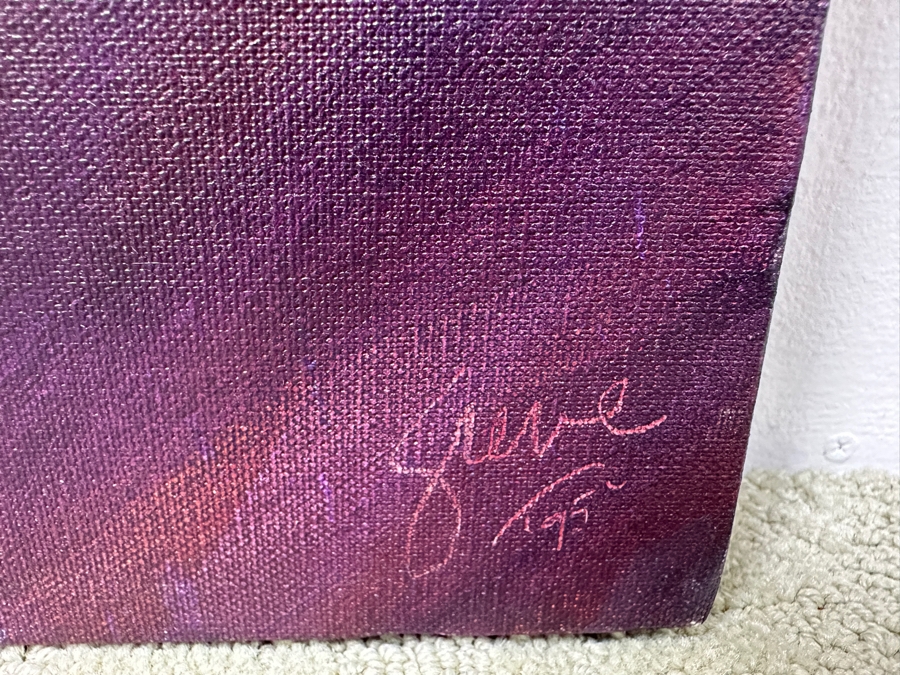 Gerrit Greve (1948-2024, Cardiff by the Sea, CA) Original Acrylic Painting On Canvas Titled 'No. 2' Signed Lower Right And Verso Dated 1995 48' X 30' Estimate $1,400 - $1,800	 [Photo 5]