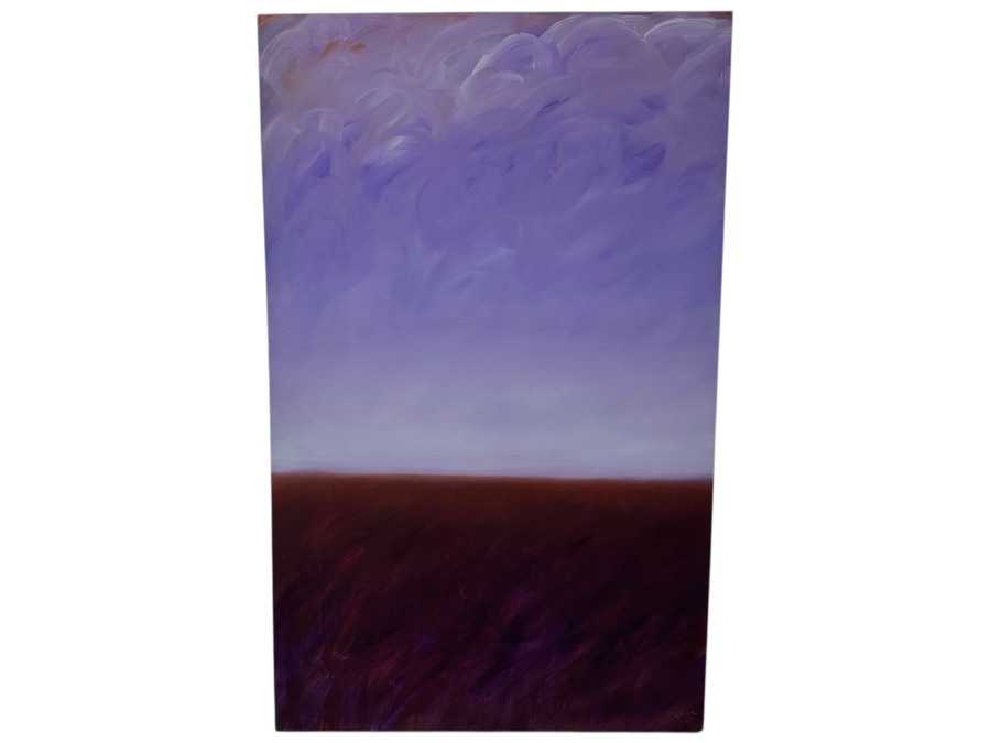 Gerrit Greve (1948-2024, Cardiff by the Sea, CA) Original Acrylic Painting On Canvas Titled 'No. 2' Signed Lower Right And Verso Dated 1995 48' X 30' Estimate $1,400 - $1,800	