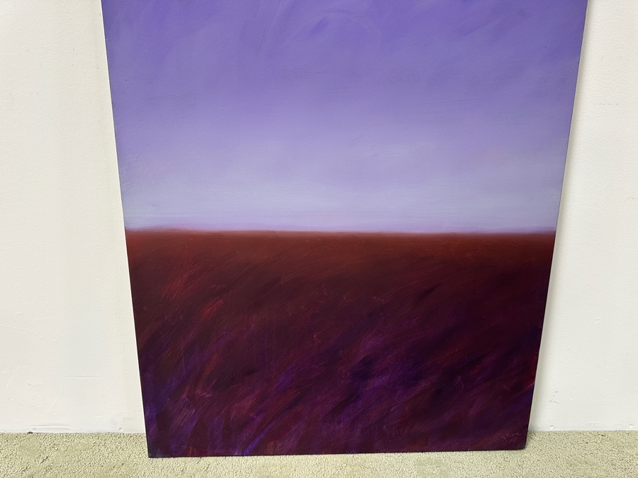 Gerrit Greve (1948-2024, Cardiff by the Sea, CA) Original Acrylic Painting On Canvas Titled 'No. 2' Signed Lower Right And Verso Dated 1995 48' X 30' Estimate $1,400 - $1,800	 [Photo 3]