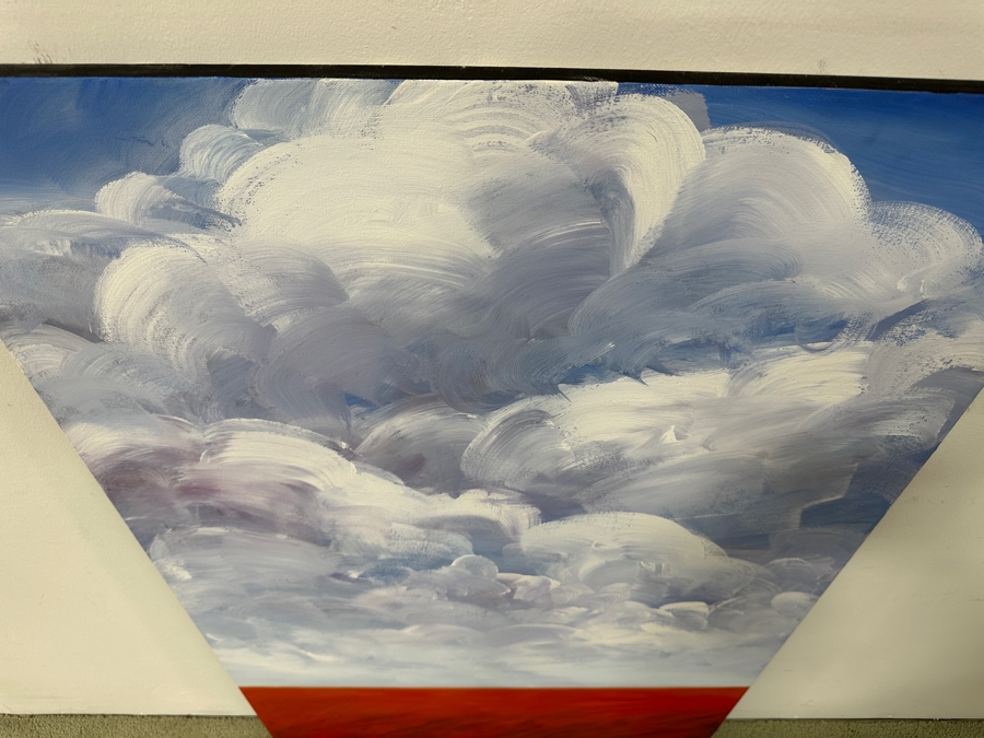 Gerrit Greve (1948-2024, Cardiff by the Sea, CA) Original Acrylic Painting On Canvas Titled 'No. 76' Signed Verso Dated 1996 48' X 30' Estimate $1,400 - $1,800 [Photo 4]