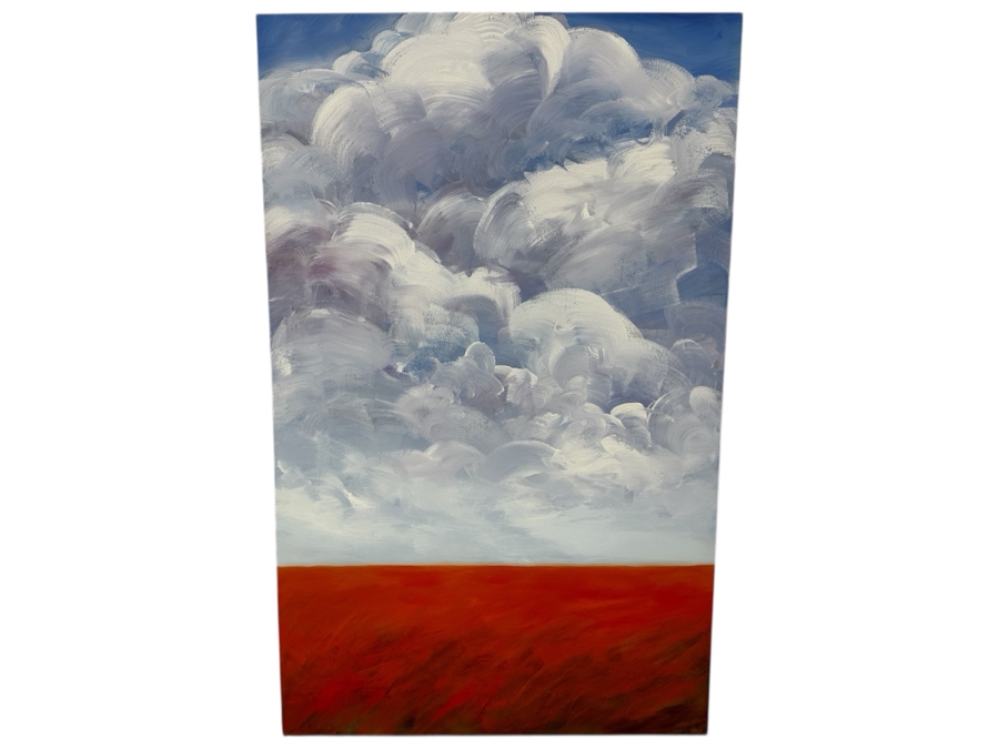 Gerrit Greve (1948-2024, Cardiff by the Sea, CA) Original Acrylic Painting On Canvas Titled 'No. 76' Signed Verso Dated 1996 48' X 30' Estimate $1,400 - $1,800