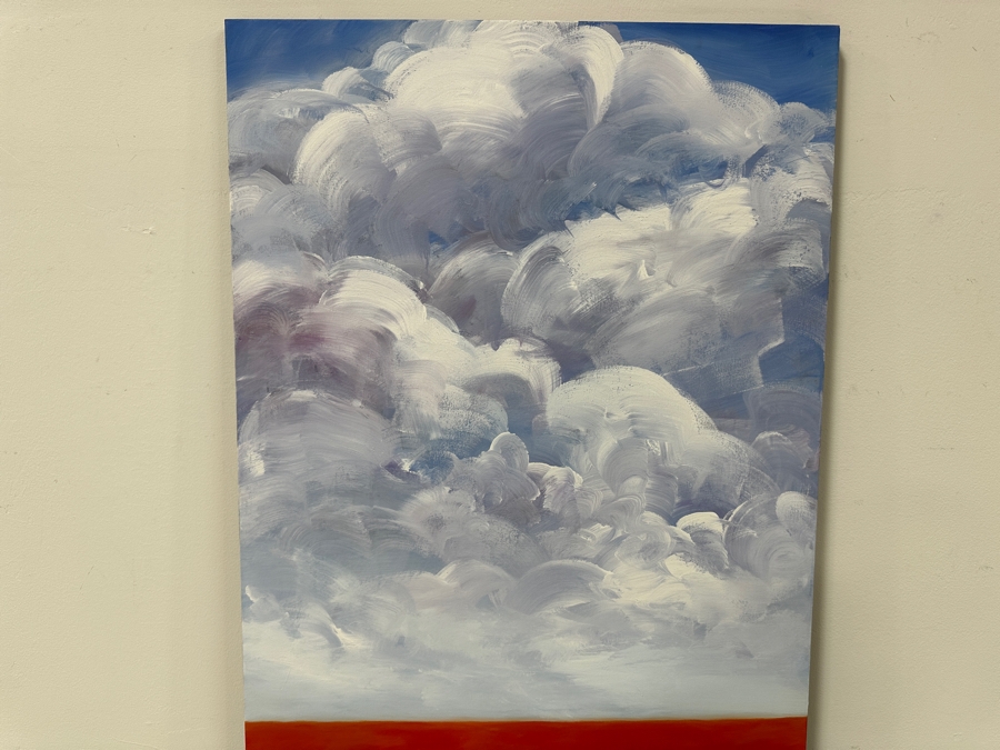 Gerrit Greve (1948-2024, Cardiff by the Sea, CA) Original Acrylic Painting On Canvas Titled 'No. 76' Signed Verso Dated 1996 48' X 30' Estimate $1,400 - $1,800 [Photo 3]