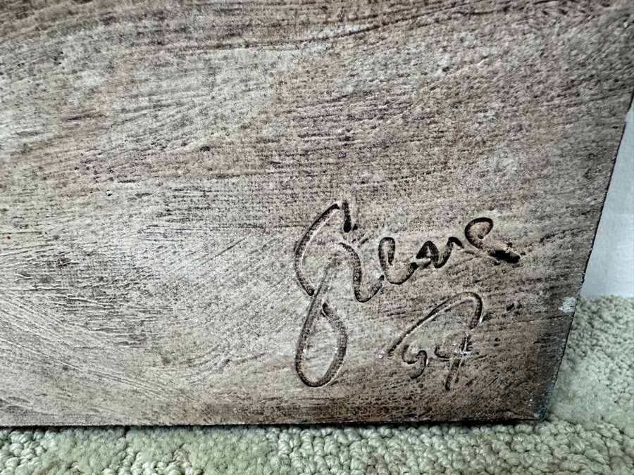 Gerrit Greve (1948-2024, Cardiff by the Sea, CA) Original Acrylic Painting On Canvas Titled 'Through The French Door' Signed Lower Right And Verso Dated 1994 48' X 36' Estimate $1,700 - $2,200 [Photo 3]