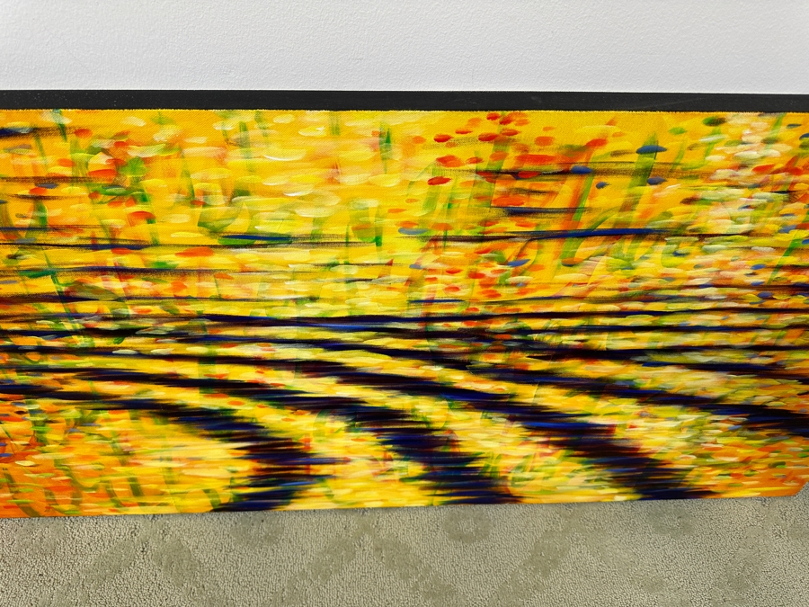 Gerrit Greve (1948-2024, Cardiff by the Sea, CA) Original Acrylic Painting On Canvas Titled 'You Have The Power To Be Calm Within Yourself' Signed Verso Dated 2019 48' X 24' Estimate $1,200 - $1,400 [Photo 4]