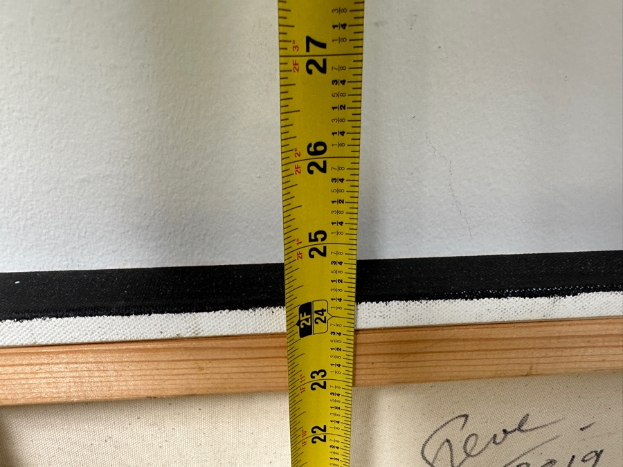 Gerrit Greve (1948-2024, Cardiff by the Sea, CA) Original Acrylic Painting On Canvas Titled 'You Have The Power To Be Calm Within Yourself' Signed Verso Dated 2019 48' X 24' Estimate $1,200 - $1,400 [Photo 8]