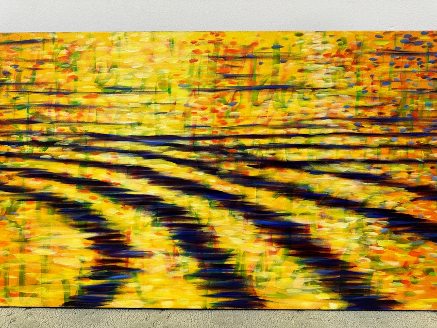 Gerrit Greve (1948-2024, Cardiff by the Sea, CA) Original Acrylic Painting On Canvas Titled 'You Have The Power To Be Calm Within Yourself' Signed Verso Dated 2019 48' X 24' Estimate $1,200 - $1,400 [Photo 3]