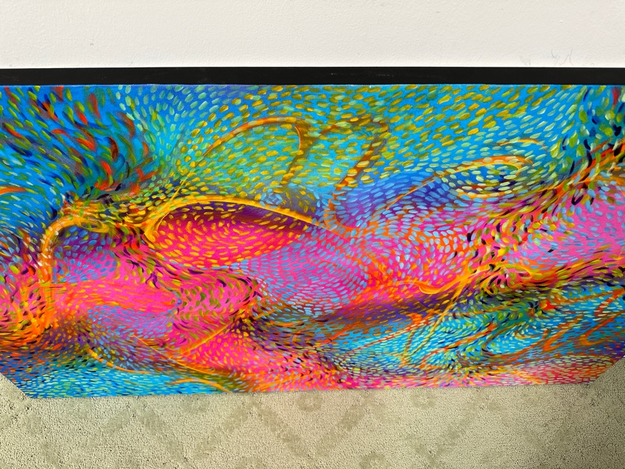 Gerrit Greve (1948-2024, Cardiff by the Sea, CA) Original Acrylic Painting On Canvas Titled 'Underwater' Signed Verso Dated 2020 60' X 36' Estimate $2,200 - $2,700 [Photo 4]