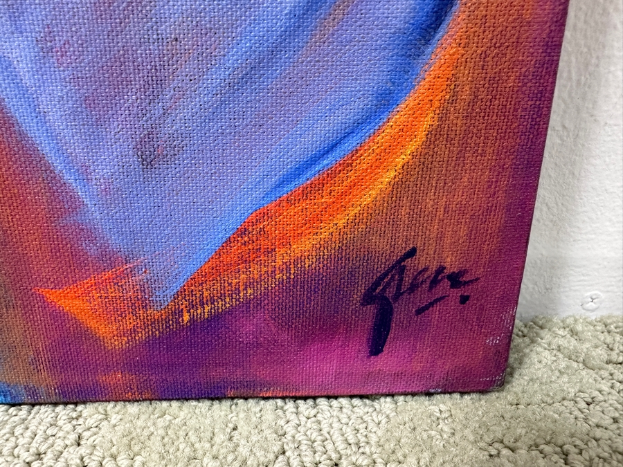 Gerrit Greve (1948-2024, Cardiff by the Sea, CA) Original Acrylic Painting On Canvas Titled 'Many Love Thoughts' Signed Lower Right And Verso Dated 2003 36' X 36' Estimate $1,300 - $1,600 [Photo 3]