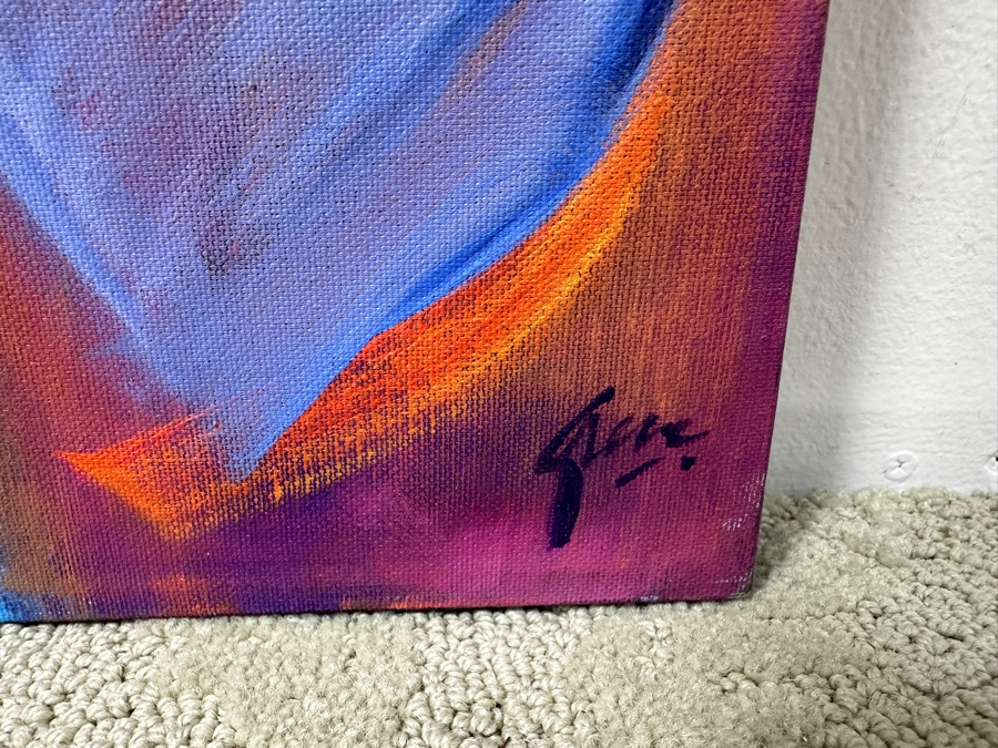 Gerrit Greve (1948-2024, Cardiff by the Sea, CA) Original Acrylic Painting On Canvas Titled 'Many Love Thoughts' Signed Lower Right And Verso Dated 2003 36' X 36' Estimate $1,300 - $1,600 [Photo 4]