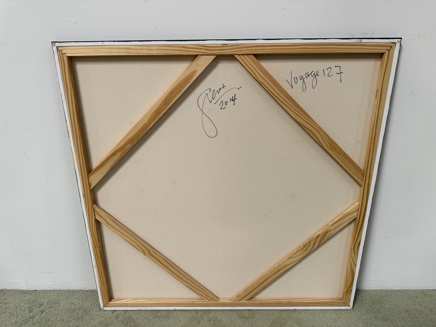 Gerrit Greve (1948-2024, Cardiff by the Sea, CA) Original Acrylic Painting On Canvas Titled 'Voyage 127' Signed Verso Dated 2014 36' X 36' Estimate $1,300 - $1,600 [Photo 4]