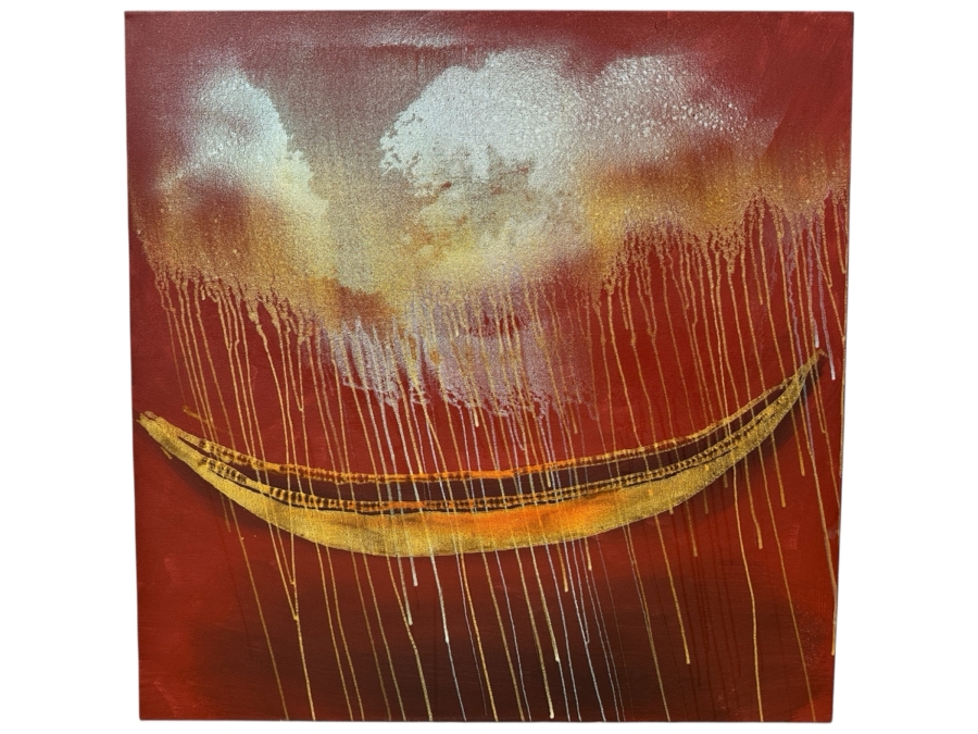 Gerrit Greve (1948-2024, Cardiff by the Sea, CA) Original Acrylic Painting On Canvas Titled 'Voyage 127' Signed Verso Dated 2014 36' X 36' Estimate $1,300 - $1,600