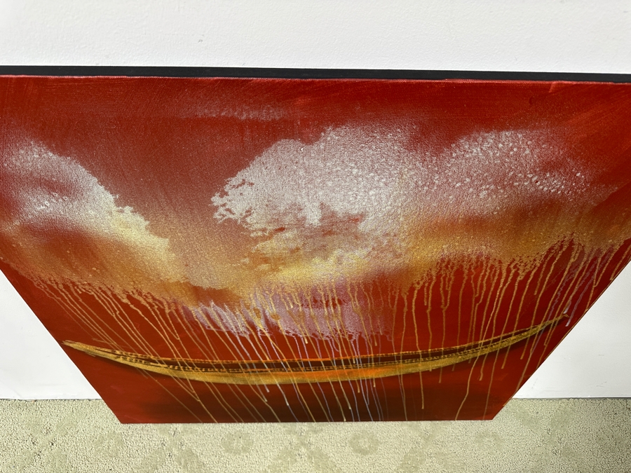 Gerrit Greve (1948-2024, Cardiff by the Sea, CA) Original Acrylic Painting On Canvas Titled 'Voyage 127' Signed Verso Dated 2014 36' X 36' Estimate $1,300 - $1,600 [Photo 3]