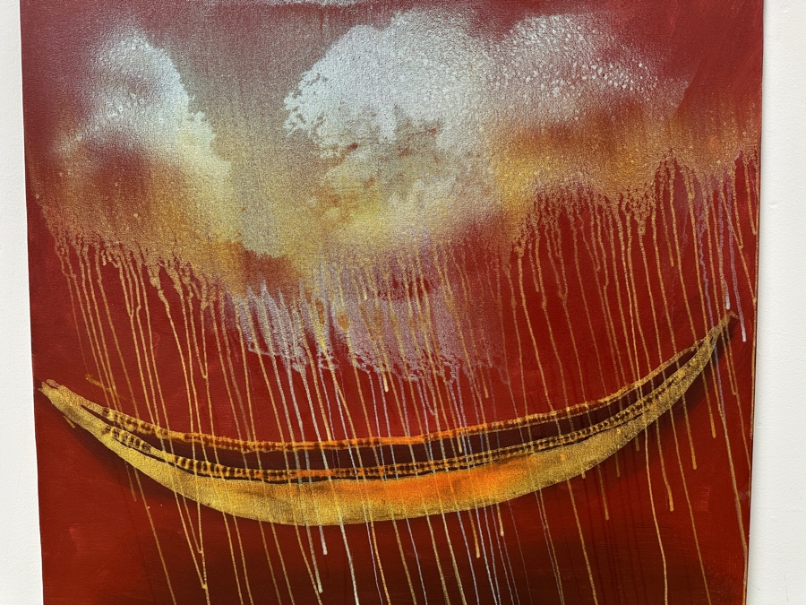 Gerrit Greve (1948-2024, Cardiff by the Sea, CA) Original Acrylic Painting On Canvas Titled 'Voyage 127' Signed Verso Dated 2014 36' X 36' Estimate $1,300 - $1,600 [Photo 2]