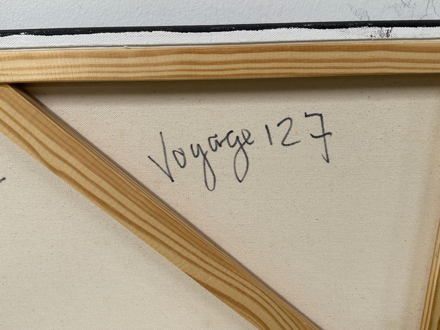 Gerrit Greve (1948-2024, Cardiff by the Sea, CA) Original Acrylic Painting On Canvas Titled 'Voyage 127' Signed Verso Dated 2014 36' X 36' Estimate $1,300 - $1,600 [Photo 6]