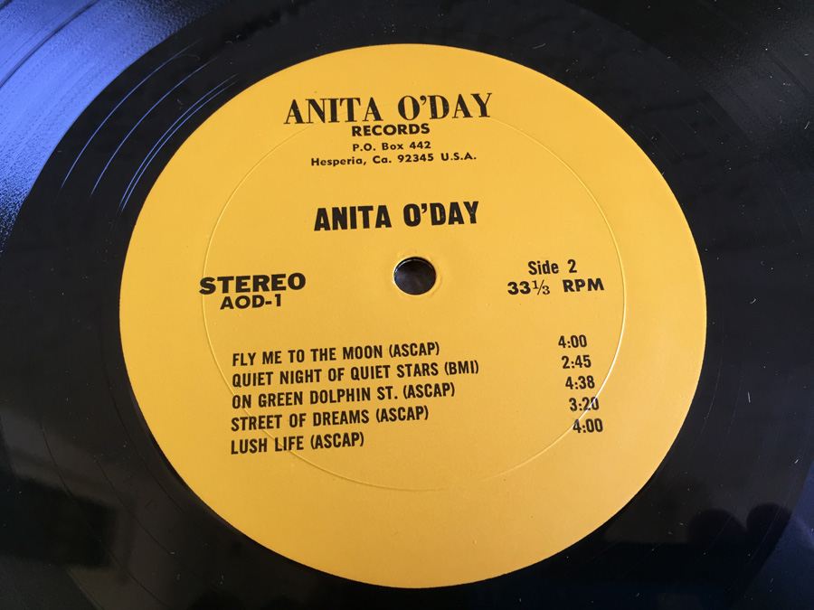 Anita O'Day ‎- Anita and Rhythm Section - Anita O'Day Records ‎- AOD-1 - SIGNED [Photo 7]