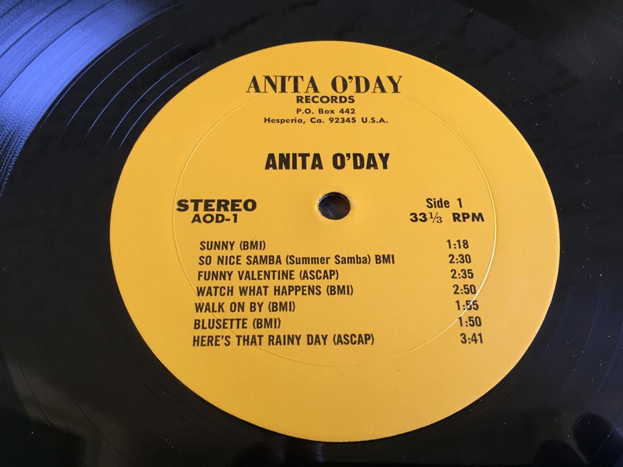 Anita O'Day ‎- Anita and Rhythm Section - Anita O'Day Records ‎- AOD-1 - SIGNED [Photo 5]