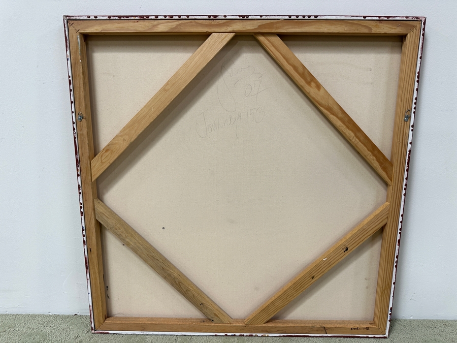 Gerrit Greve (1948-2024, Cardiff by the Sea, CA) Original Acrylic Painting On Canvas Titled 'Journey 153' Signed Verso Dated 2007 36' X 36' Estimate $1,300 - $1,600 [Photo 5]