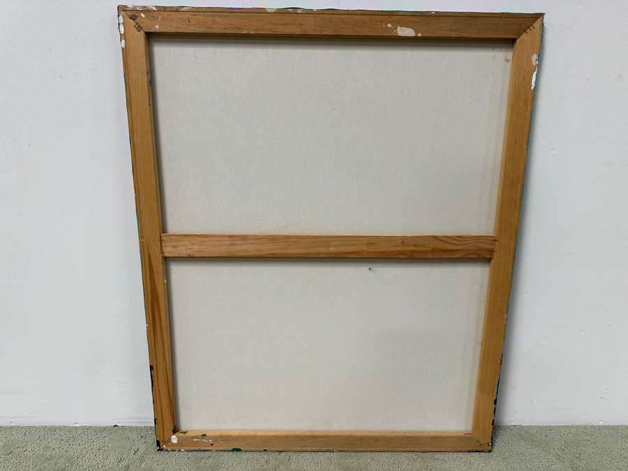 Gerrit Greve (1948-2024, Cardiff by the Sea, CA) Original Acrylic Mixed-Media Sand Painting On Canvas Untitled Unsigned 28' X 34' Estimate $1,000 - $1,200 [Photo 5]