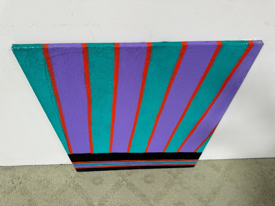 Gerrit Greve (1948-2024, Cardiff by the Sea, CA) Original Acrylic Mixed-Media Sand Painting On Canvas Untitled Unsigned 28' X 34' Estimate $1,000 - $1,200 [Photo 4]