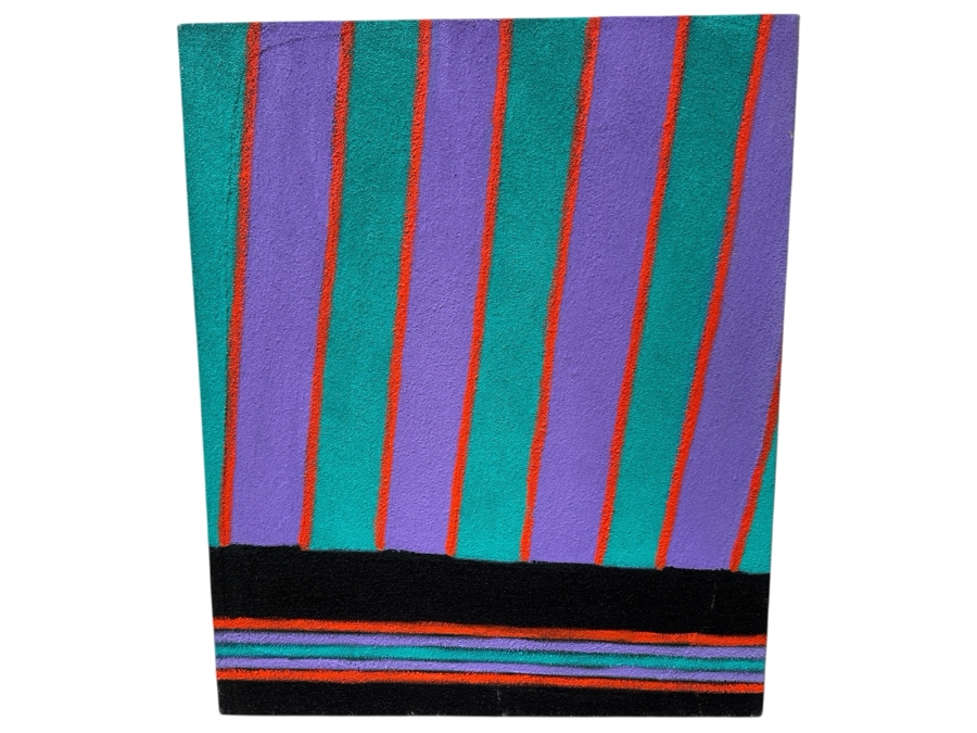 Gerrit Greve (1948-2024, Cardiff by the Sea, CA) Original Acrylic Mixed-Media Sand Painting On Canvas Untitled Unsigned 28' X 34' Estimate $1,000 - $1,200