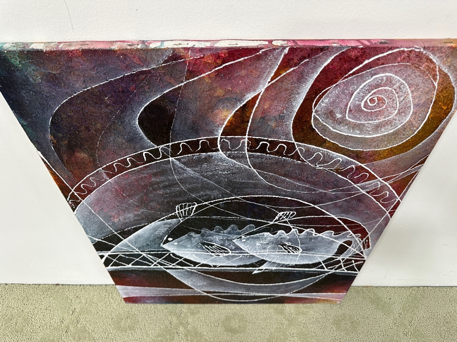 Gerrit Greve (1948-2024, Cardiff by the Sea, CA) Original Acrylic Abstract Painting On Canvas Untitled Signed Lower Right 24' X 30' Estimate $700 - $900 [Photo 7]