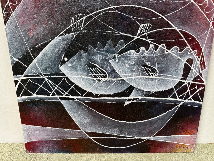 Gerrit Greve (1948-2024, Cardiff by the Sea, CA) Original Acrylic Abstract Painting On Canvas Untitled Signed Lower Right 24' X 30' Estimate $700 - $900 [Photo 3]