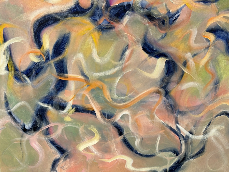 Gerrit Greve (1948-2024, Cardiff by the Sea, CA) Original Acrylic Abstract Painting On Canvas Untitled Signed Verso Dated 2018 48' X 48' Estimate $2,300 - $2,900 [Photo 3]