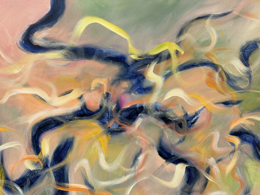 Gerrit Greve (1948-2024, Cardiff by the Sea, CA) Original Acrylic Abstract Painting On Canvas Untitled Signed Verso Dated 2018 48' X 48' Estimate $2,300 - $2,900 [Photo 2]