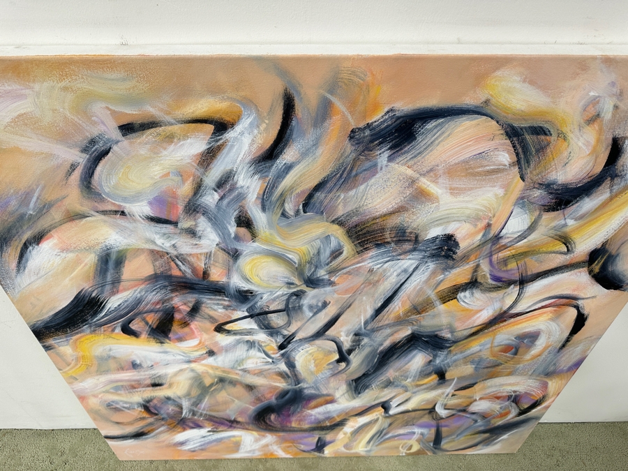 Gerrit Greve (1948-2024, Cardiff by the Sea, CA) Original Acrylic Abstract Painting On Canvas Untitled Signed Lower Left And Verso Dated 2022 48' X 48' Estimate $2,300 - $2,900 [Photo 5]