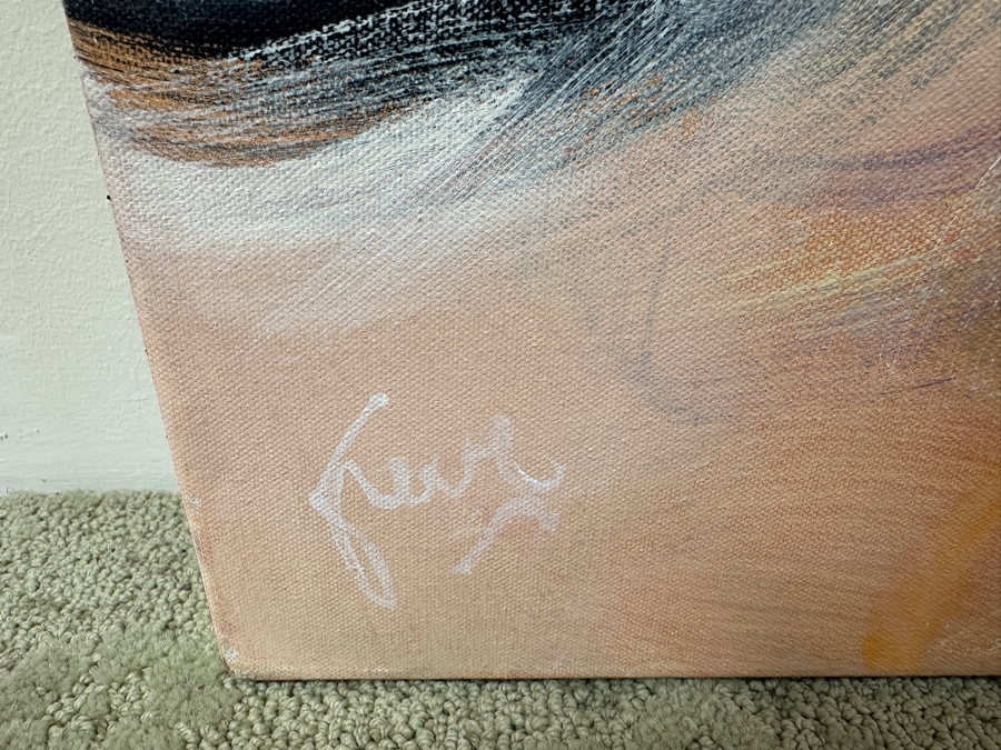 Gerrit Greve (1948-2024, Cardiff by the Sea, CA) Original Acrylic Abstract Painting On Canvas Untitled Signed Lower Left And Verso Dated 2022 48' X 48' Estimate $2,300 - $2,900 [Photo 4]