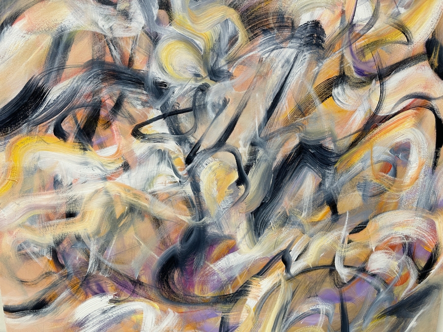 Gerrit Greve (1948-2024, Cardiff by the Sea, CA) Original Acrylic Abstract Painting On Canvas Untitled Signed Lower Left And Verso Dated 2022 48' X 48' Estimate $2,300 - $2,900 [Photo 2]