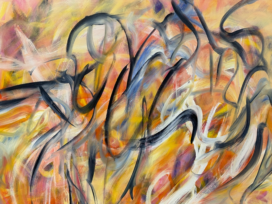 Gerrit Greve (1948-2024, Cardiff by the Sea, CA) Original Acrylic Abstract Painting On Canvas Untitled Signed Lower Right And Verso Dated 2022 48' X 48' Estimate $2,300 - $2,900 [Photo 2]