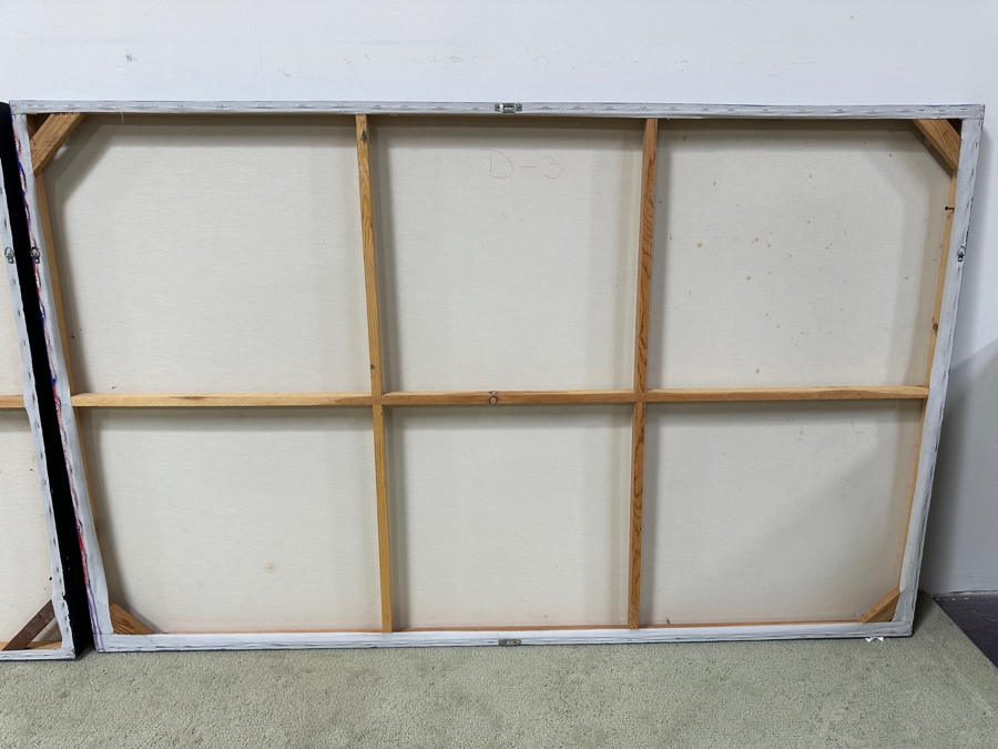 Gerrit Greve (1948-2024, Cardiff by the Sea, CA) HUGE Original Acrylic Triptych Painting On Canvas Untitled Unsigned 216' X 45' Estimate $9,700 - $12,000 [Photo 6]