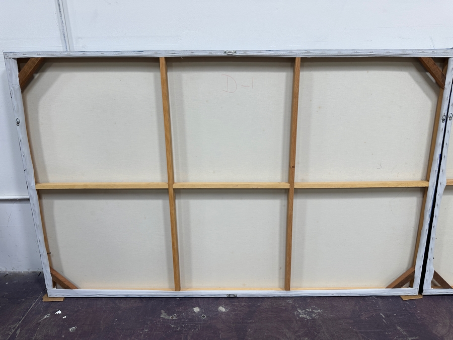 Gerrit Greve (1948-2024, Cardiff by the Sea, CA) HUGE Original Acrylic Triptych Painting On Canvas Untitled Unsigned 216' X 45' Estimate $9,700 - $12,000 [Photo 8]