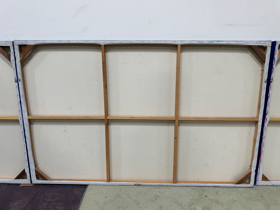 Gerrit Greve (1948-2024, Cardiff by the Sea, CA) HUGE Original Acrylic Triptych Painting On Canvas Untitled Unsigned 216' X 45' Estimate $9,700 - $12,000 [Photo 7]