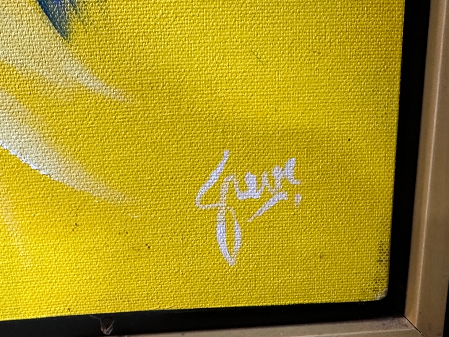 Gerrit Greve (1948-2024, Cardiff by the Sea, CA) HUGE Original Large Acrylic Triptych Painting On Canvas Titled 'Glory' Signed Bottom Right and Verso Dated 1997 Measures 148' X 50' Estimate $7,000 - $9,000 [Photo 5]