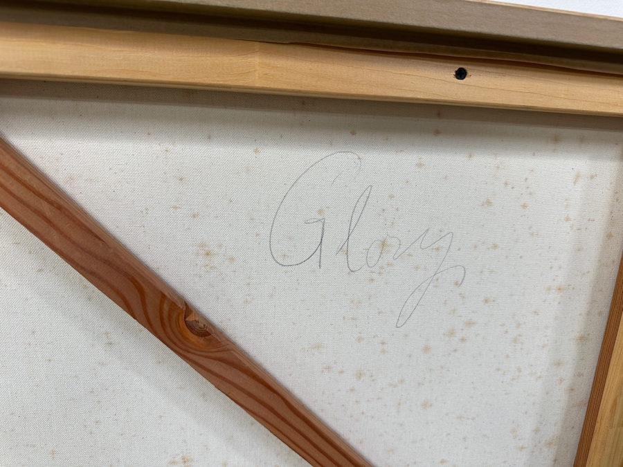 Gerrit Greve (1948-2024, Cardiff by the Sea, CA) HUGE Original Large Acrylic Triptych Painting On Canvas Titled 'Glory' Signed Bottom Right and Verso Dated 1997 Measures 148' X 50' Estimate $7,000 - $9,000 [Photo 12]