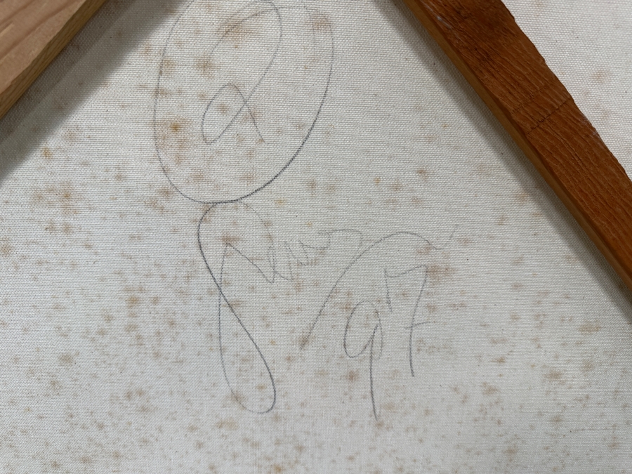 Gerrit Greve (1948-2024, Cardiff by the Sea, CA) HUGE Original Large Acrylic Triptych Painting On Canvas Titled 'Glory' Signed Bottom Right and Verso Dated 1997 Measures 148' X 50' Estimate $7,000 - $9,000 [Photo 10]