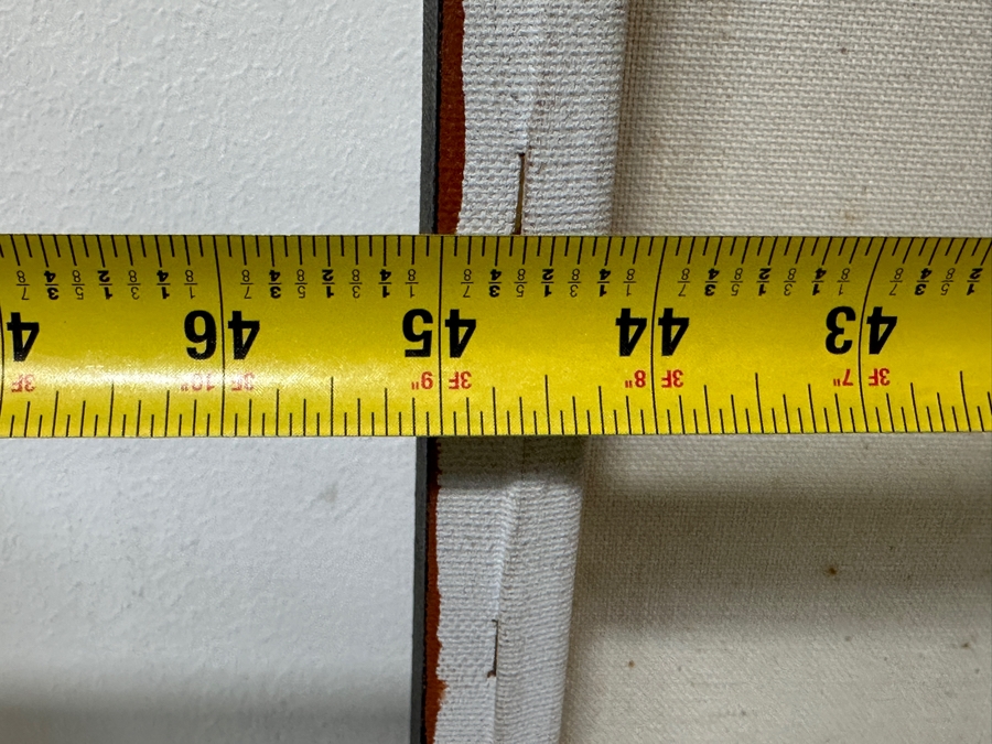 Gerrit Greve (1948-2024, Cardiff by the Sea, CA) Original Acrylic Painting On Canvas Titled 'The Inspiration Of St. Matthew II After Caravaggio Circa 1594-96 - Witness #2' Signed Verso Dated 1994 45' X 72' Estimate $3,200 - $4,000 [Photo 14]