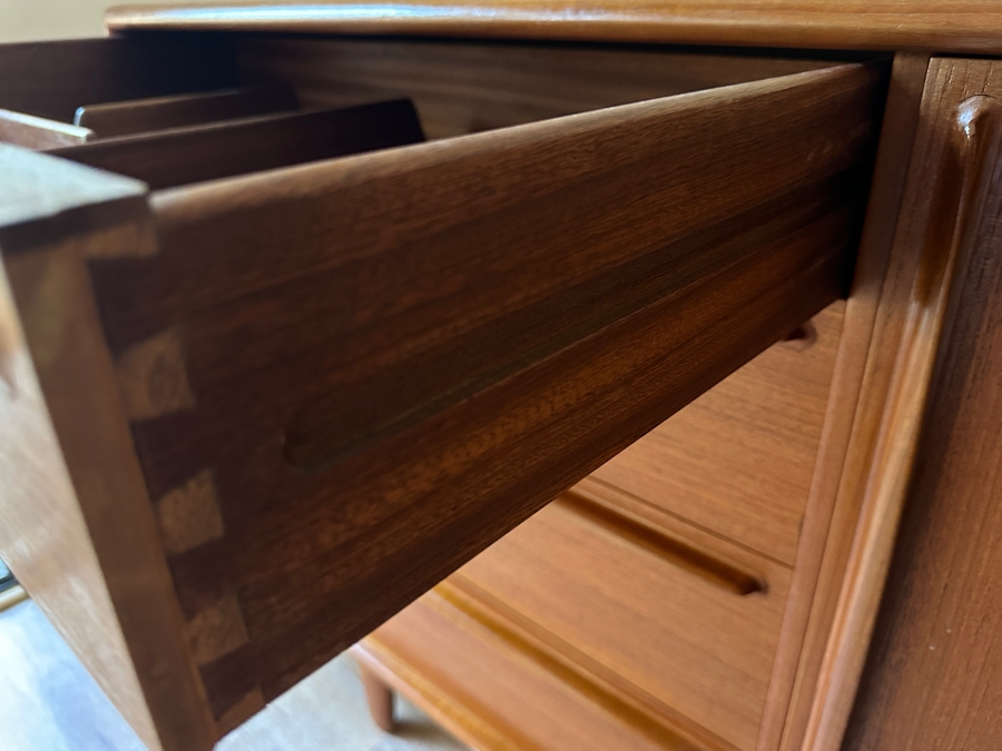 Svend Age Madsen For Falster Mobelfabrik Danish Teak 8-Drawer Dresser Sideboard With Sculpted Pulls 72W X 18.5D X 32H [Photo 7]