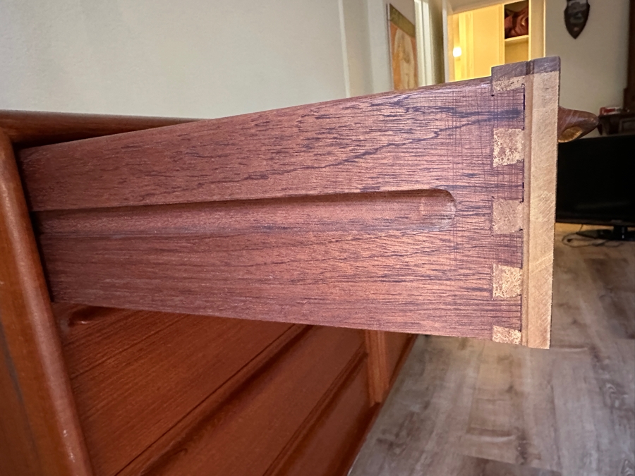 Svend Age Madsen For Falster Mobelfabrik Danish Teak 8-Drawer Dresser Sideboard With Sculpted Pulls 72W X 18.5D X 32H [Photo 9]